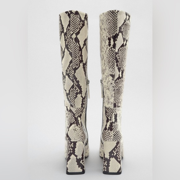snakeskin boots zara